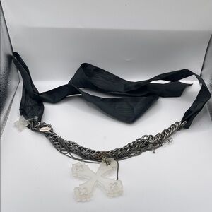 Gothic distressed Candace Ang Necklace with Cross Pendant